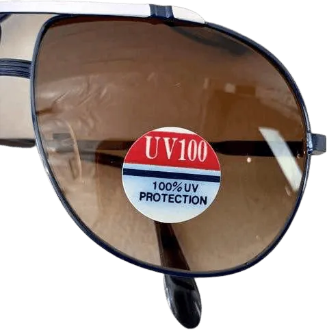 00's Does 70's Navy Aviator Sunglasses