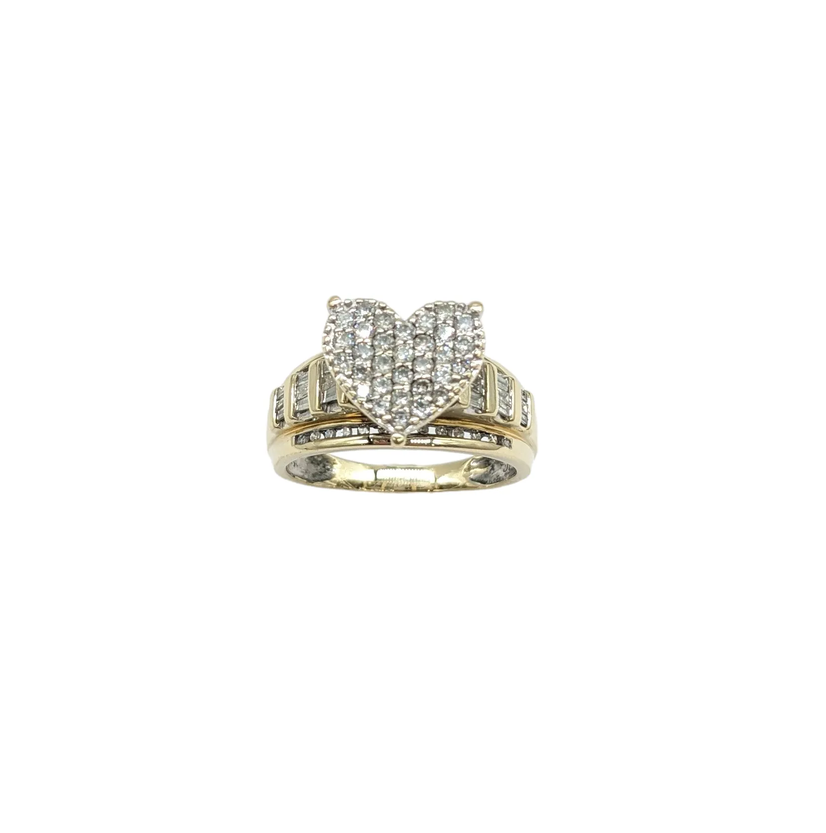 1 Carat Total Weight Heart-Shaped Diamond Ring