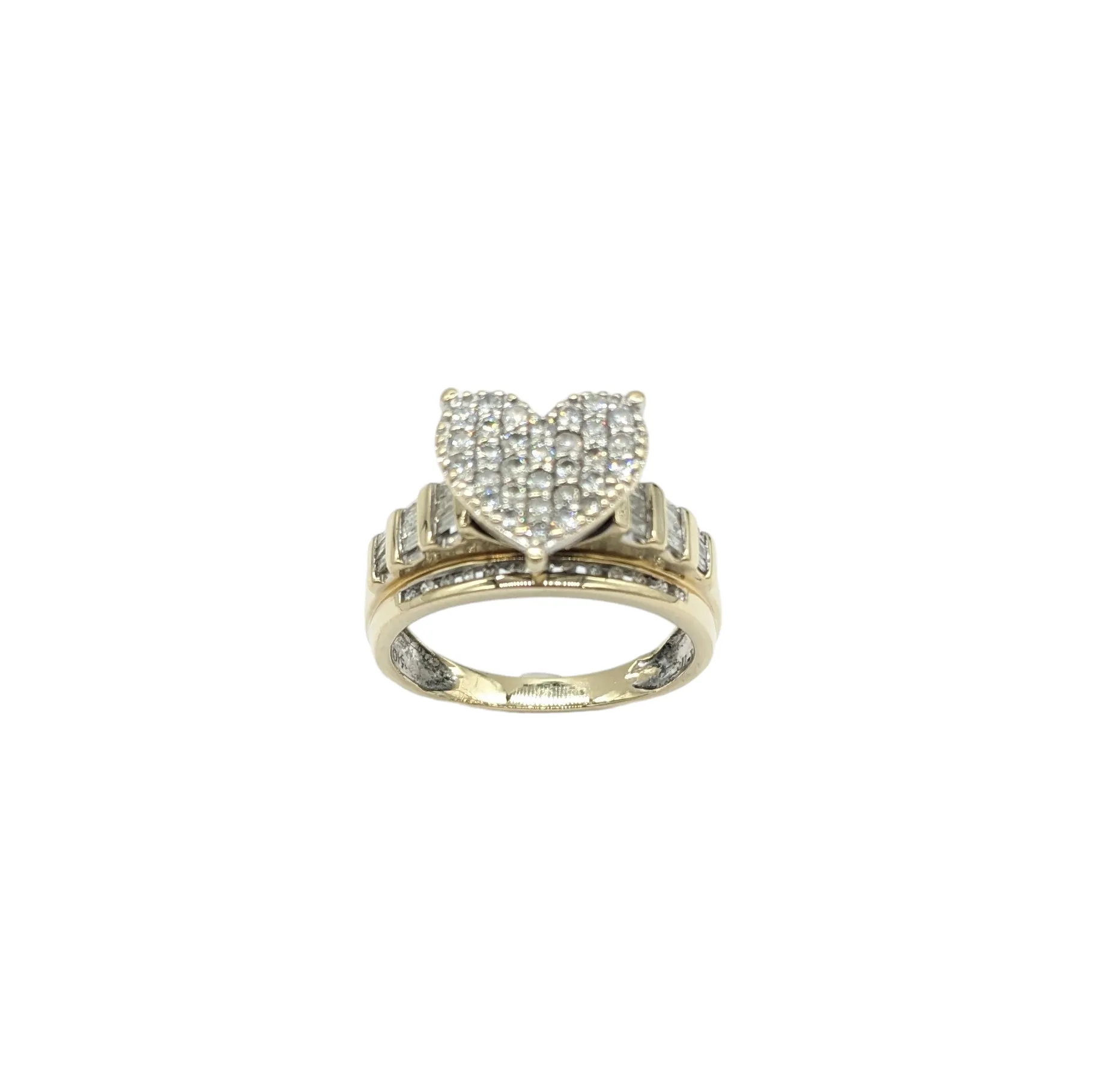 1 Carat Total Weight Heart-Shaped Diamond Ring