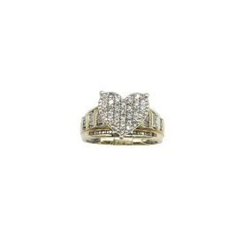 1 Carat Total Weight Heart-Shaped Diamond Ring