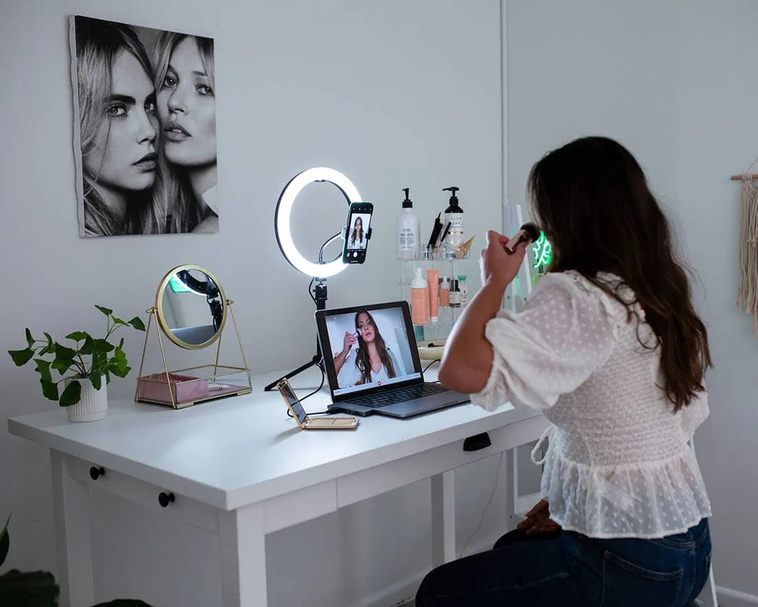 10" LED Ring Light Portable Zoom Meeting Desk RGB - Unicorn