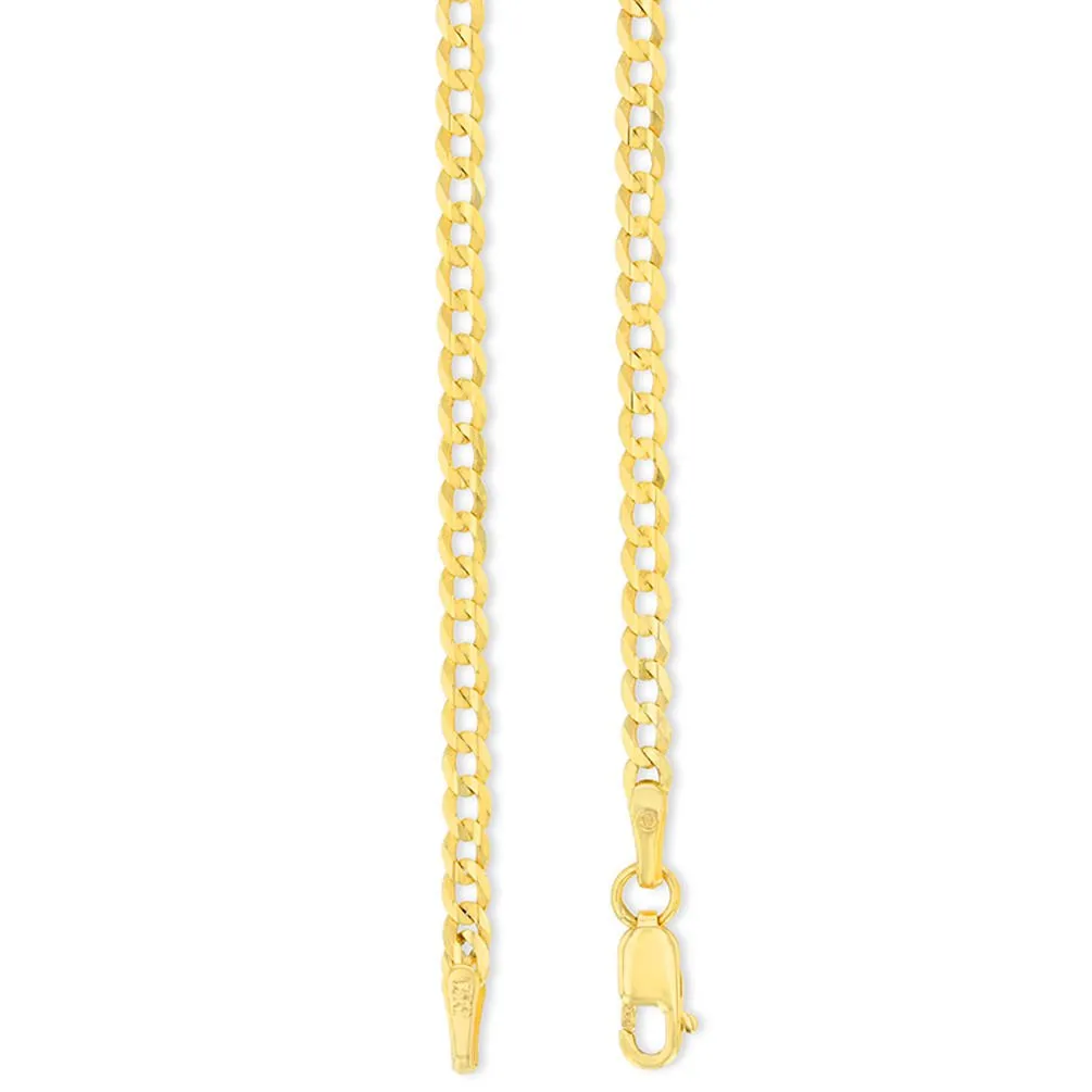 14k Gold Open Circle Libra Zodiac Sign Pendant Cuban Necklace - Two-Tone Gold