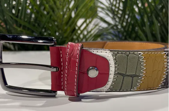 7 Downie Street Patchwork Belt | Red