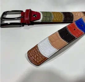 7 Downie Street Patchwork Belt | Red