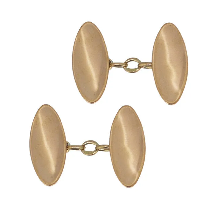 9ct Rose Gold Cuff Links