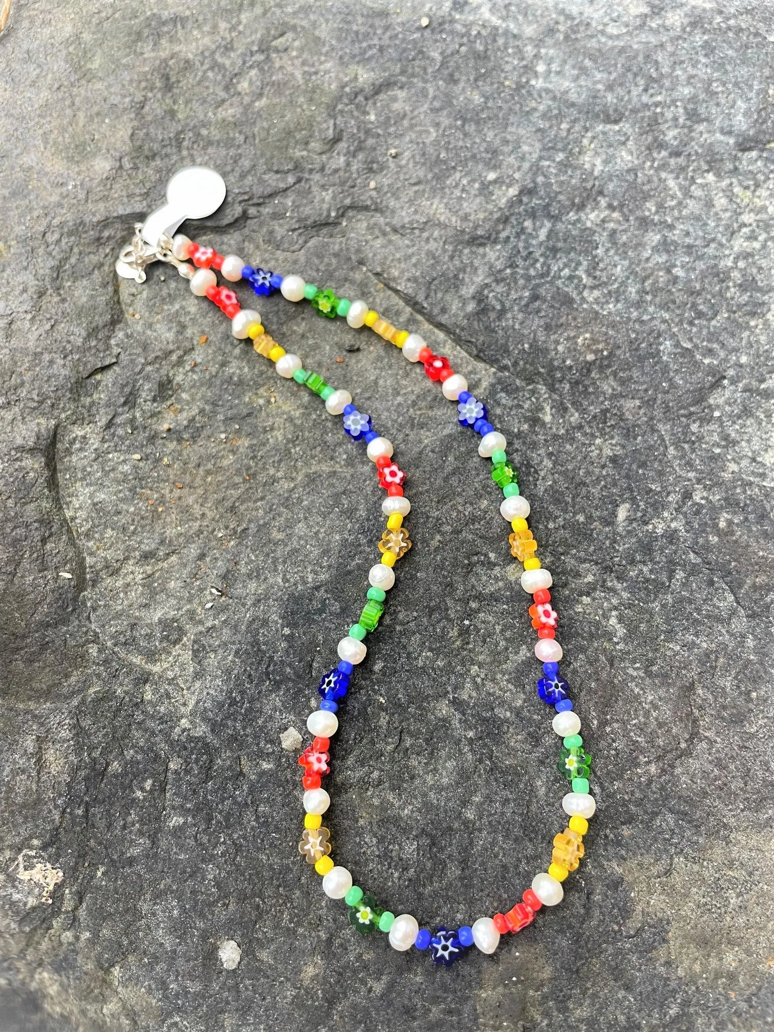 Alice Rose Jewellery - Rainbow Flower Pearl Necklace