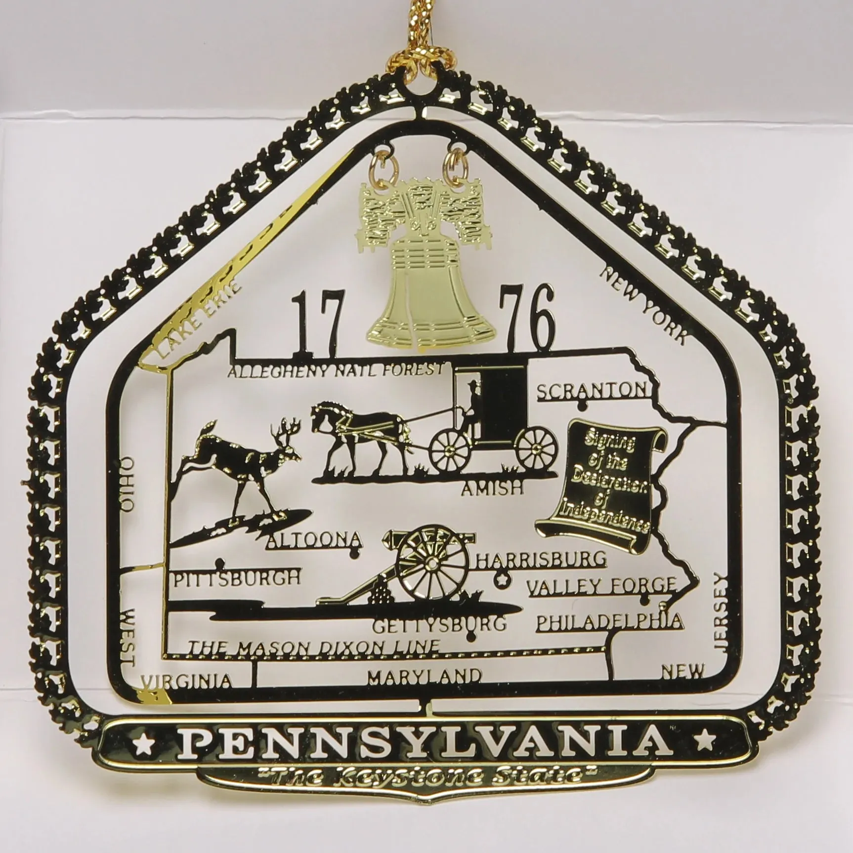 ALL 50 State Collectible Brass Ornaments SET