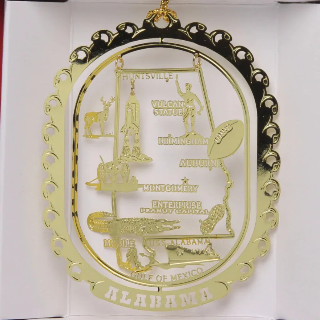 ALL 50 State Collectible Brass Ornaments SET