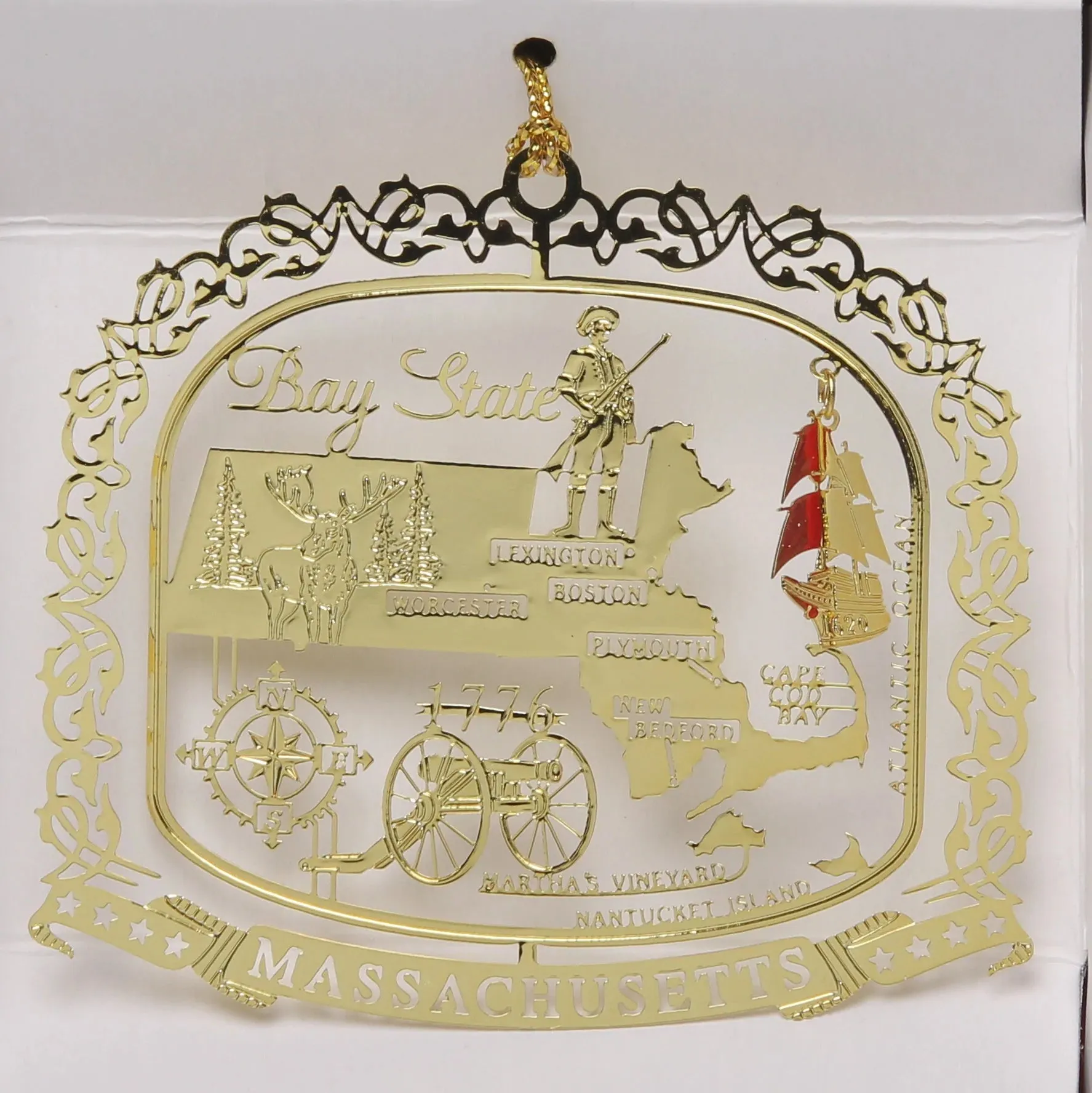 ALL 50 State Collectible Brass Ornaments SET