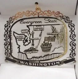ALL 50 State Collectible Brass Ornaments SET