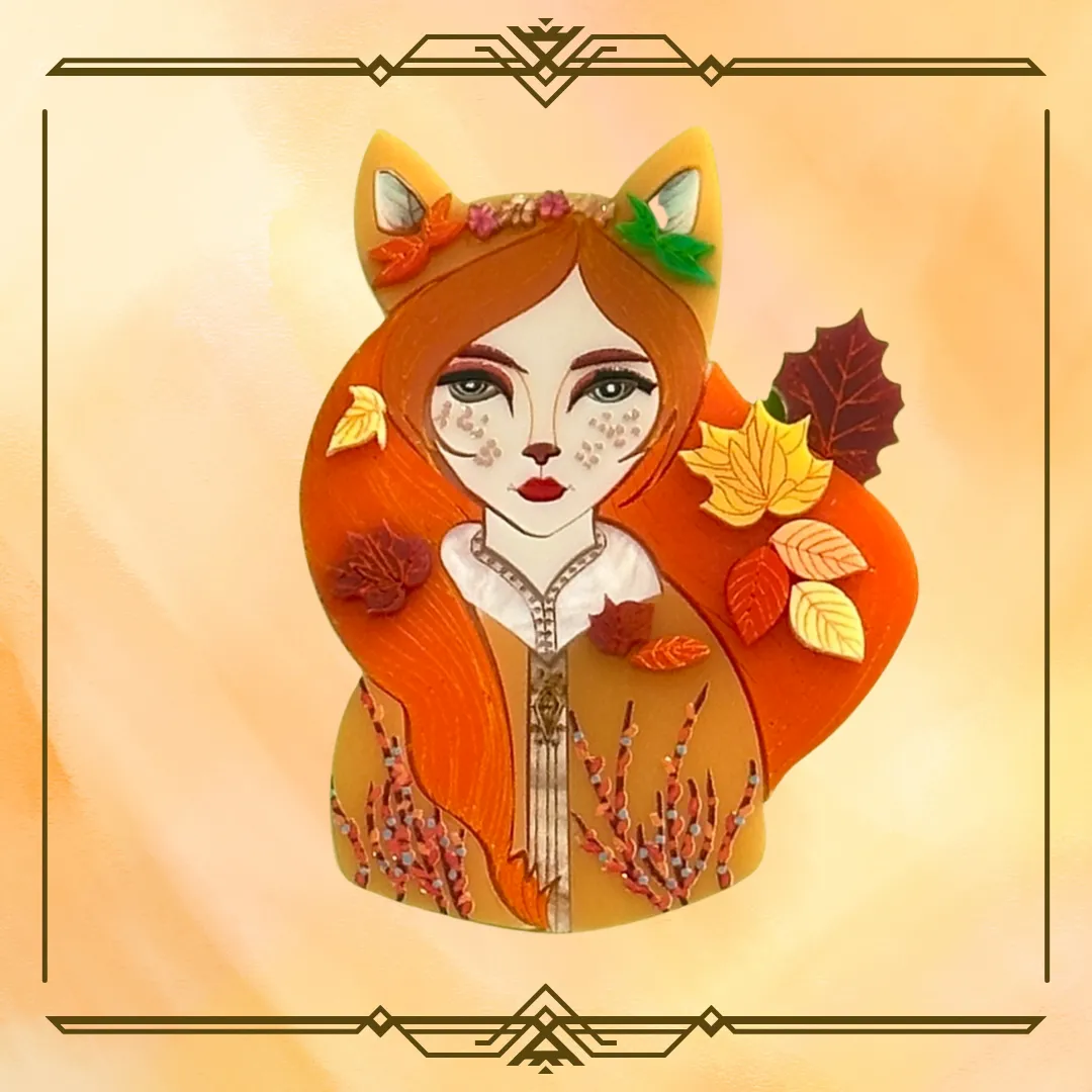 Amber the fabulous 🦊 - Brooch