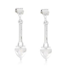 Anchor Of My Heart Silver Moonstone Studs