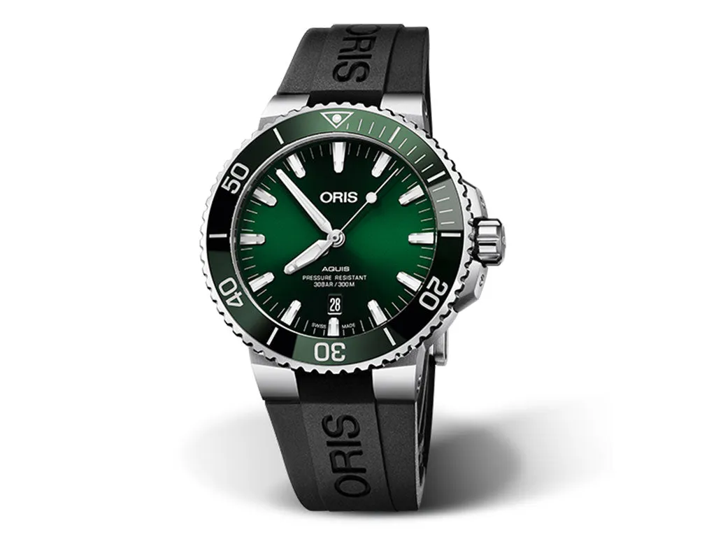 Aquis Date Green - Rubber - 43.5mm - Ref.  01 733 7730 4157-07 4 24 64EB
