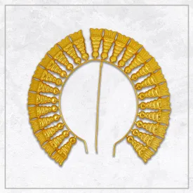 Artificial Flower Arch - 8 x 8.25 Inch | Gold Polish Flower Arch/ Deity Jewellery/ Jewellery for Deity