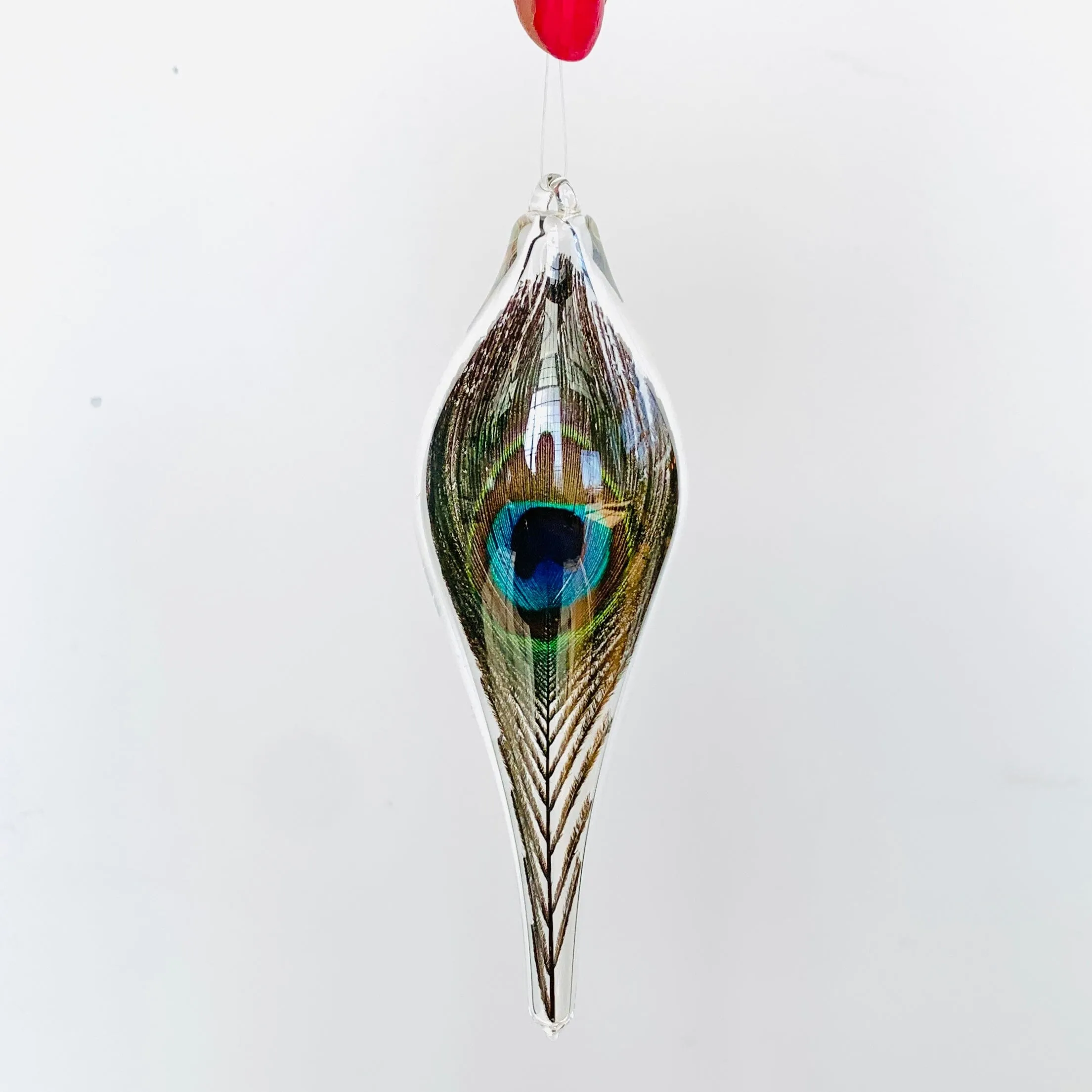 Artisan Feather Ascension Ornament, Peacock 4