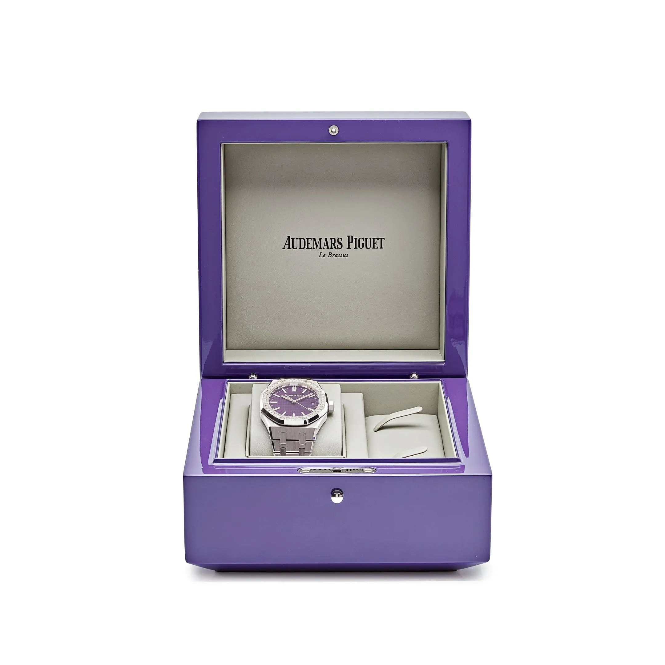 Audemars Piguet Royal Oak 15551BC.ZZ.1356BC.02 White Gold Purple Dial Diamond Bezel Special Edition (2023)