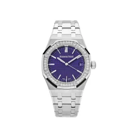 Audemars Piguet Royal Oak 15551BC.ZZ.1356BC.02 White Gold Purple Dial Diamond Bezel Special Edition (2023)