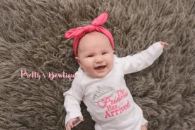Baby girl The Princess has arrived shirt or bodysuit -- Newborn coming home outfit-- Perfect for hospital or coming home outfit