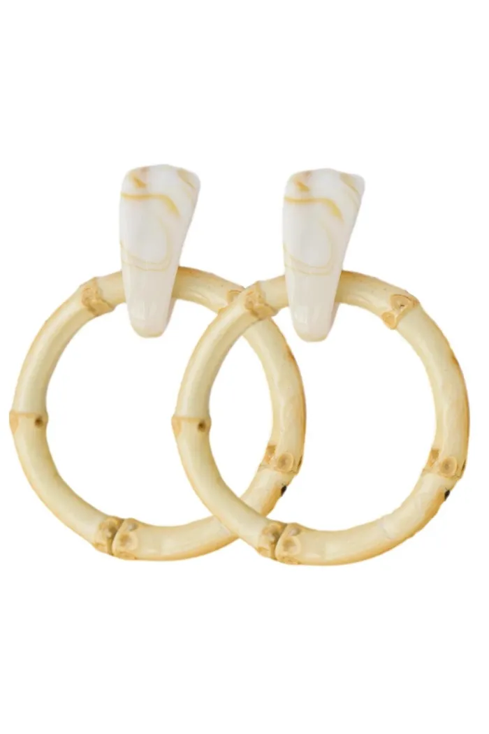 Bamboo Hoop Earrings
