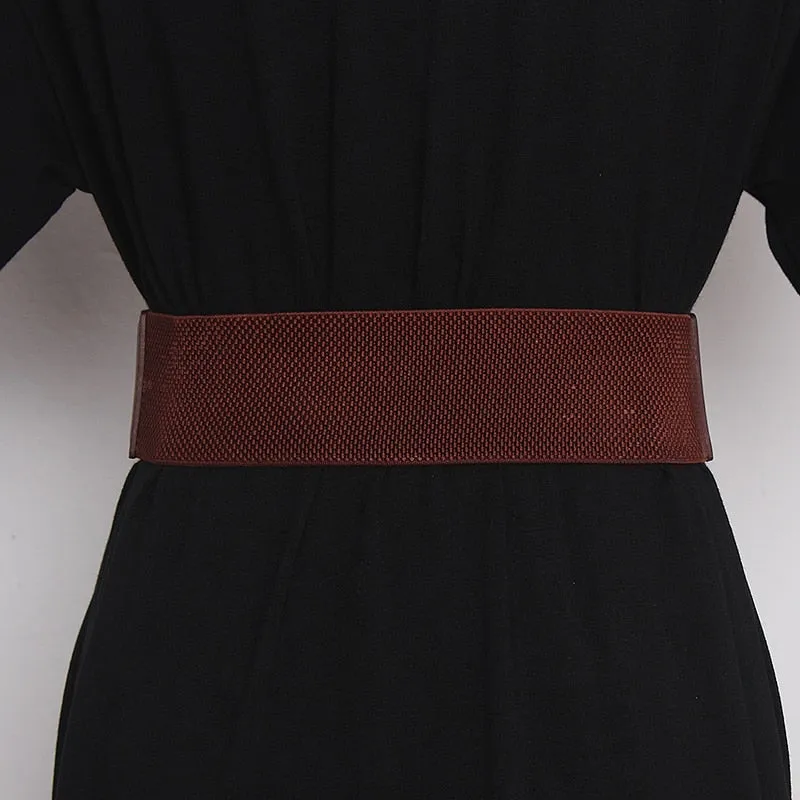 Elegant Womens Gold-Tone Pin Buckle Waist Belt
