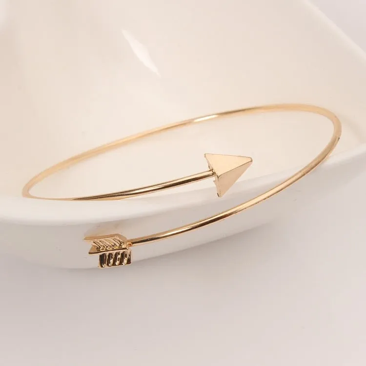 Bracelets Gold Silver Color Open Adjustable Men Women Cuff Bracelet