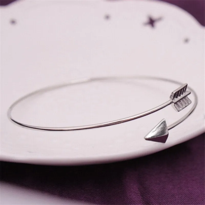 Bracelets Gold Silver Color Open Adjustable Men Women Cuff Bracelet