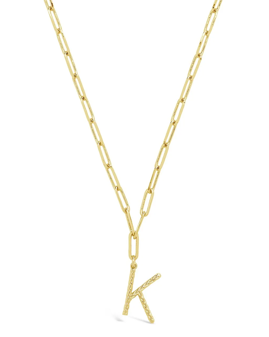Braided Initial Pendant Necklace