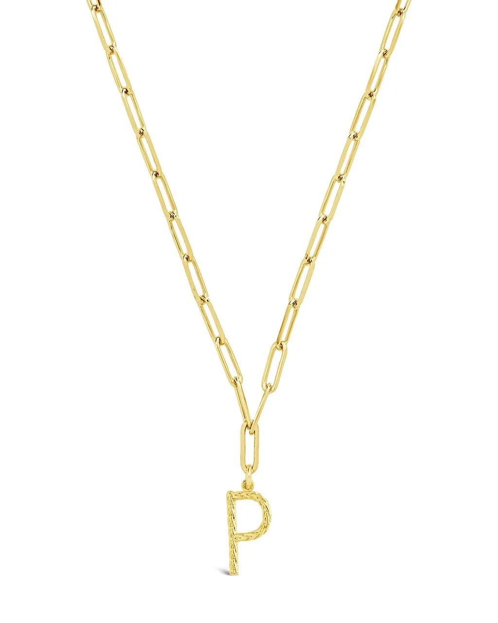 Braided Initial Pendant Necklace