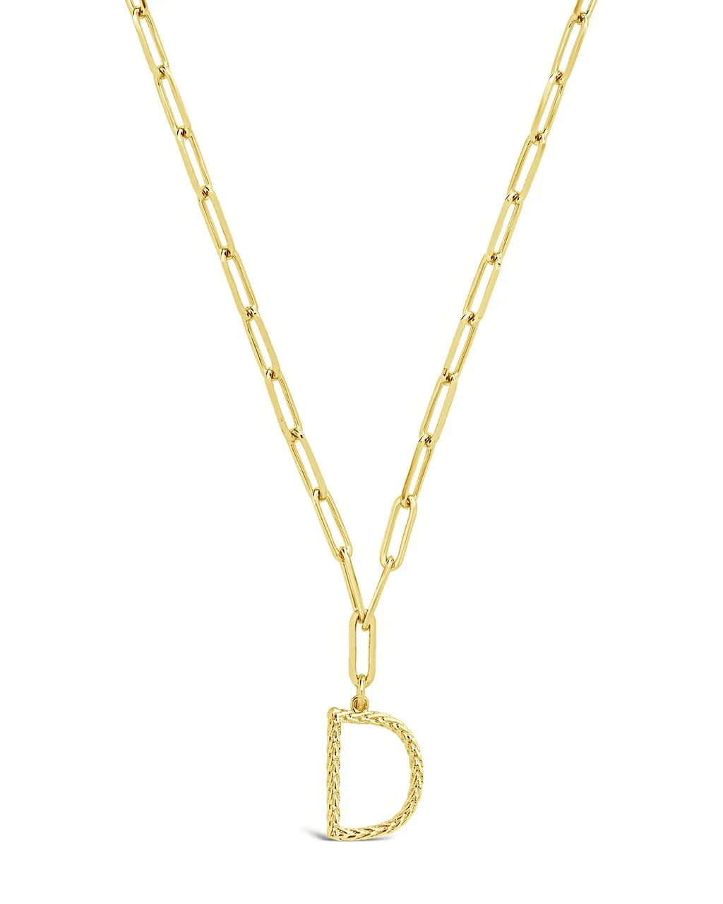 Braided Initial Pendant Necklace