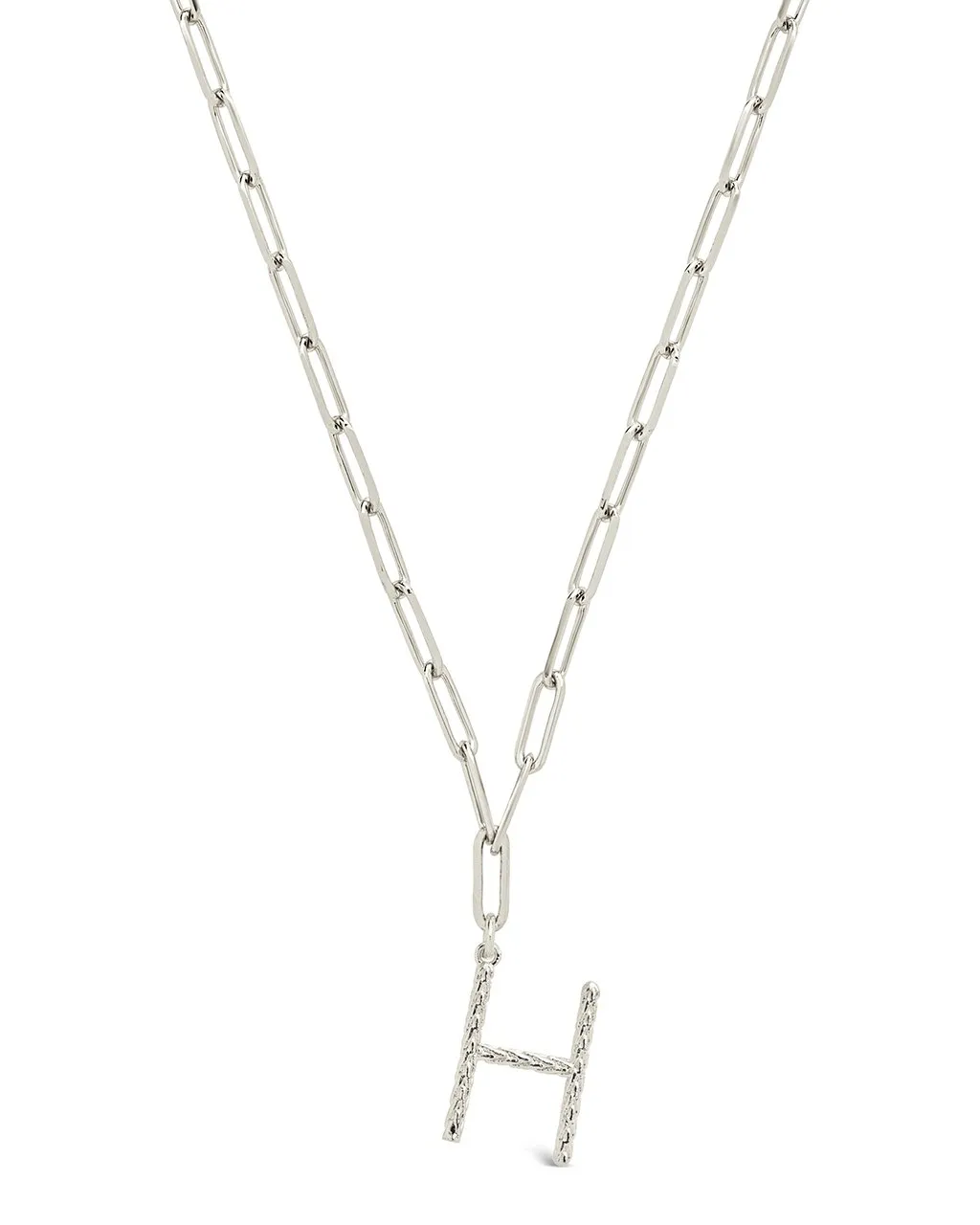 Braided Initial Pendant Necklace