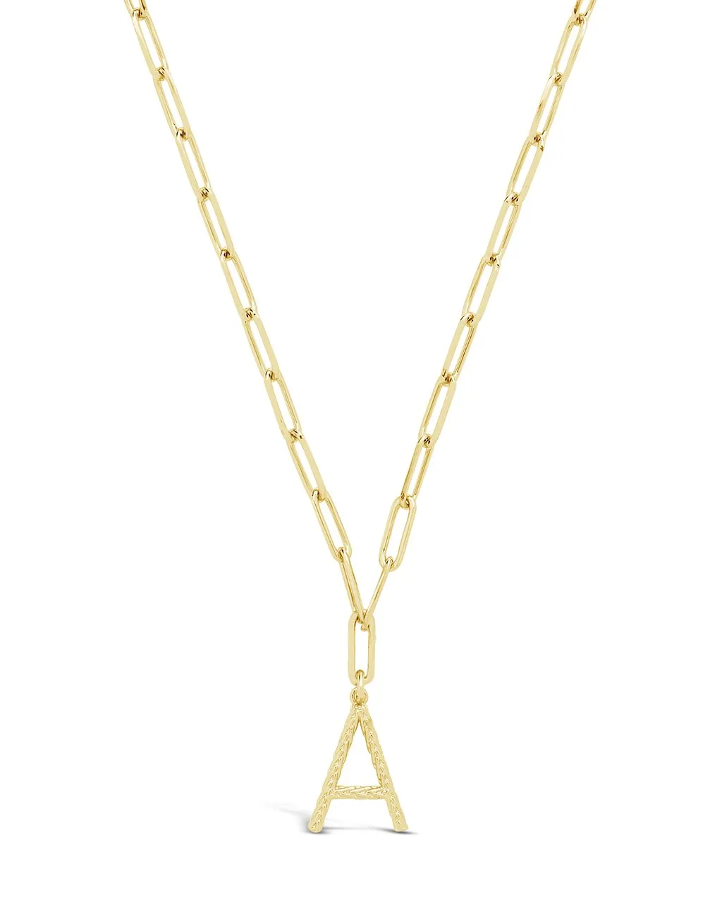 Braided Initial Pendant Necklace