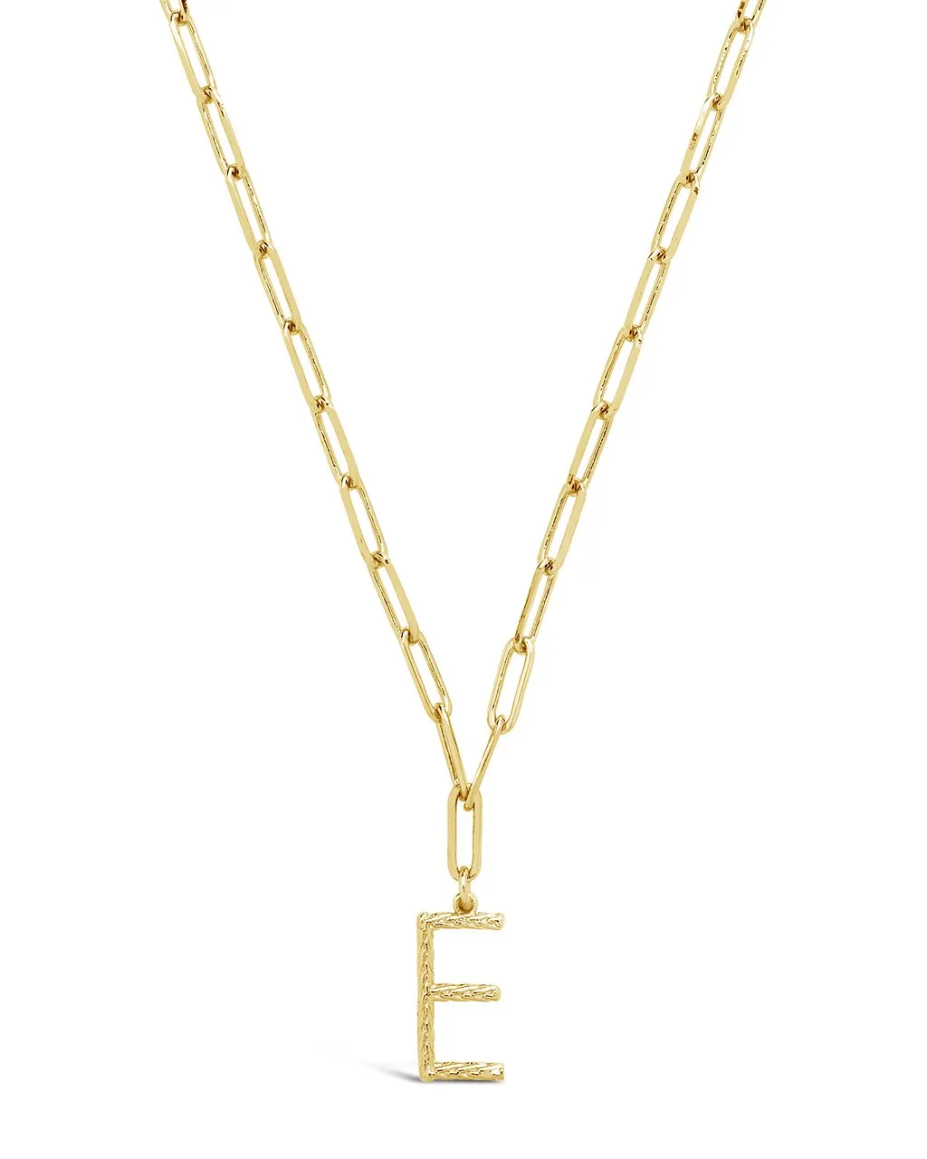 Braided Initial Pendant Necklace