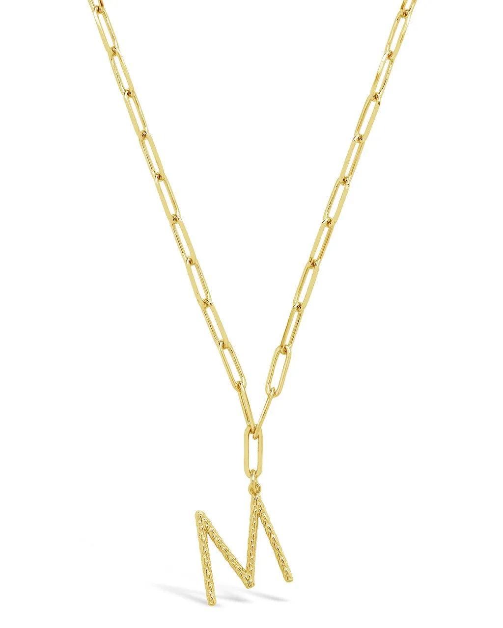 Braided Initial Pendant Necklace