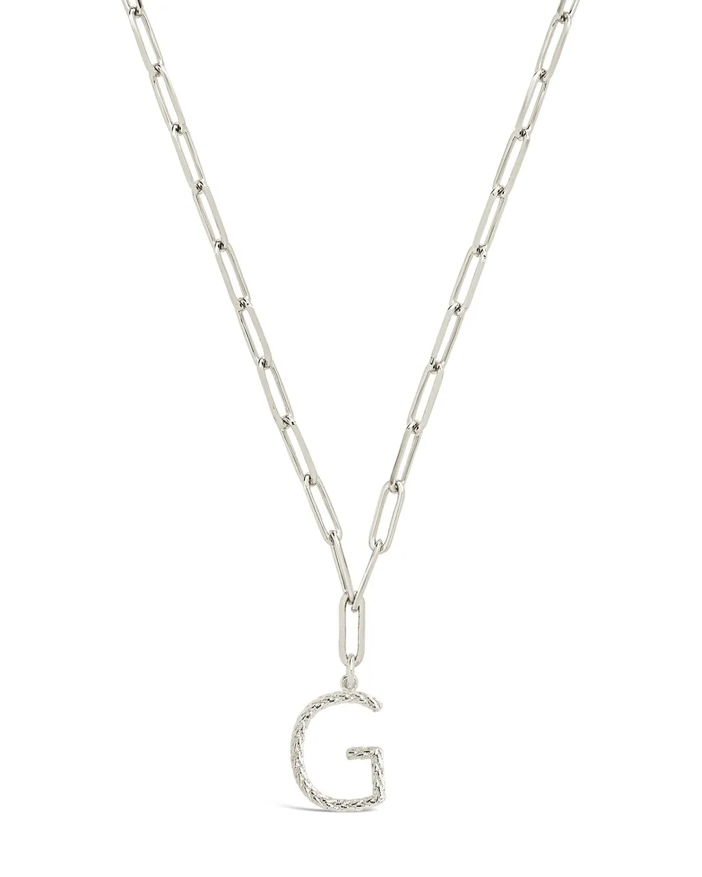 Braided Initial Pendant Necklace