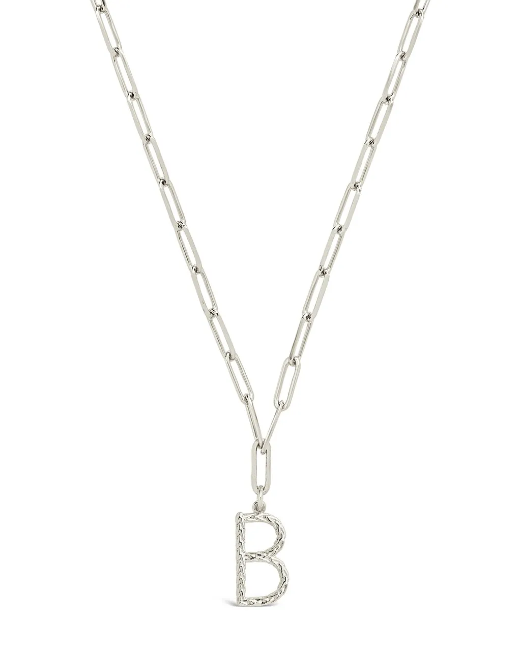 Braided Initial Pendant Necklace