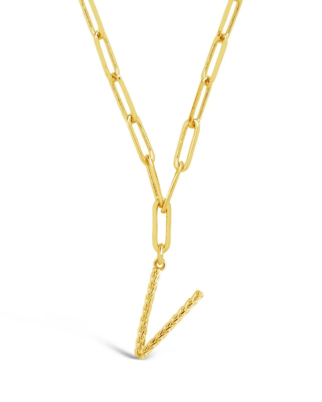 Braided Initial Pendant Necklace