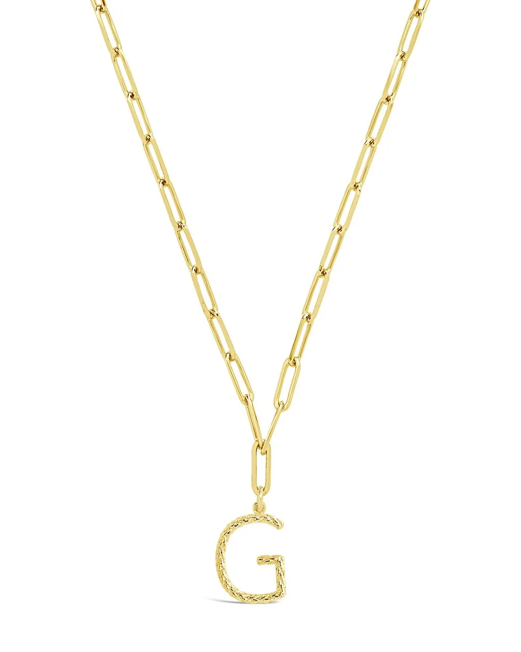 Braided Initial Pendant Necklace