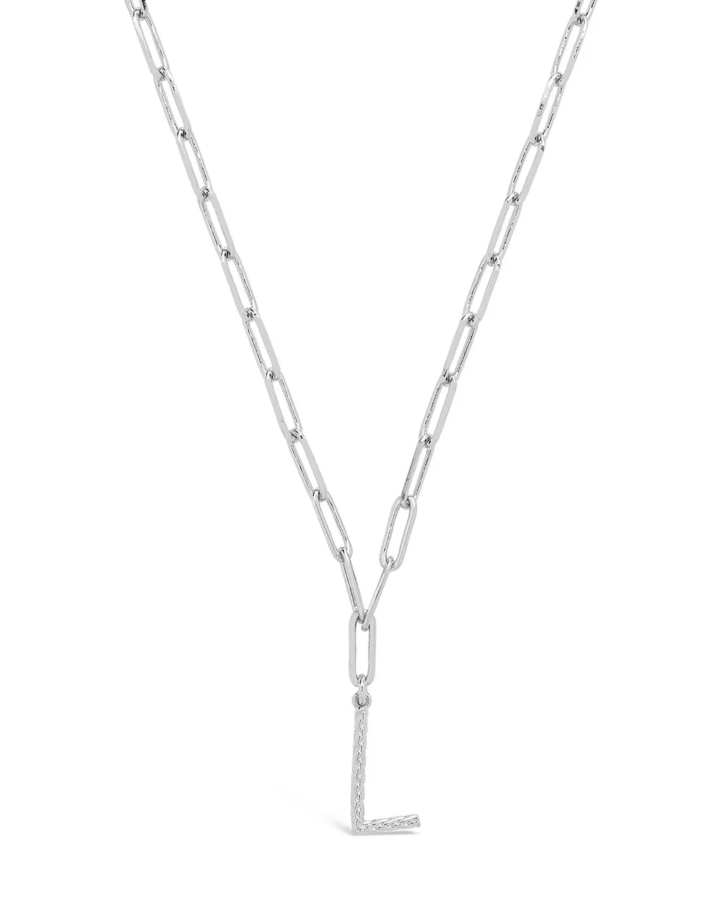 Braided Initial Pendant Necklace