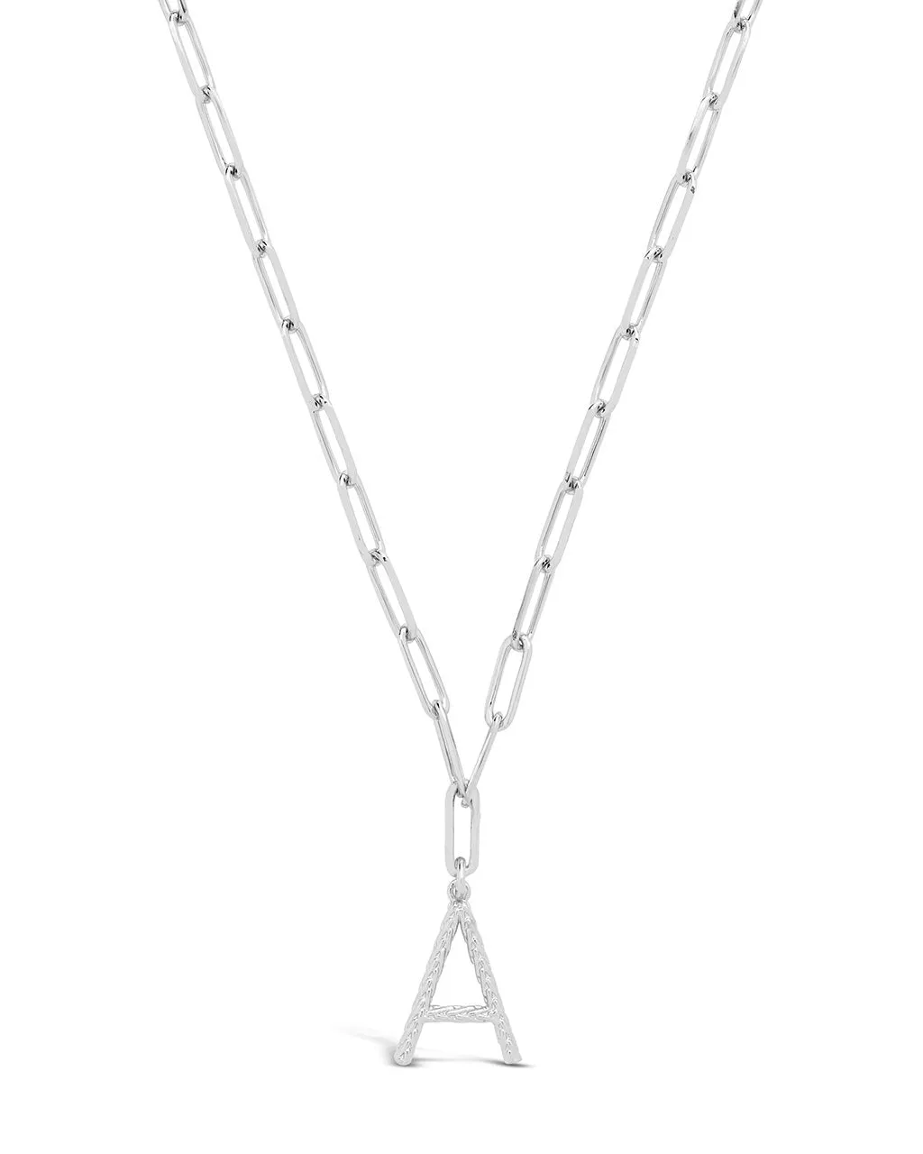 Braided Initial Pendant Necklace