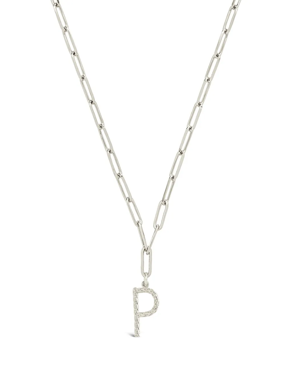 Braided Initial Pendant Necklace