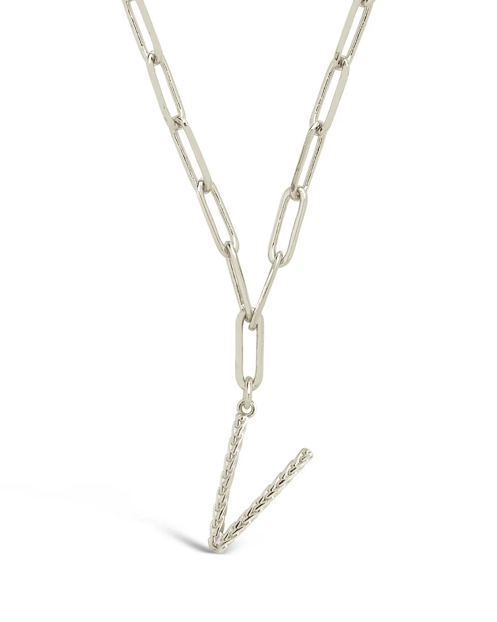 Braided Initial Pendant Necklace
