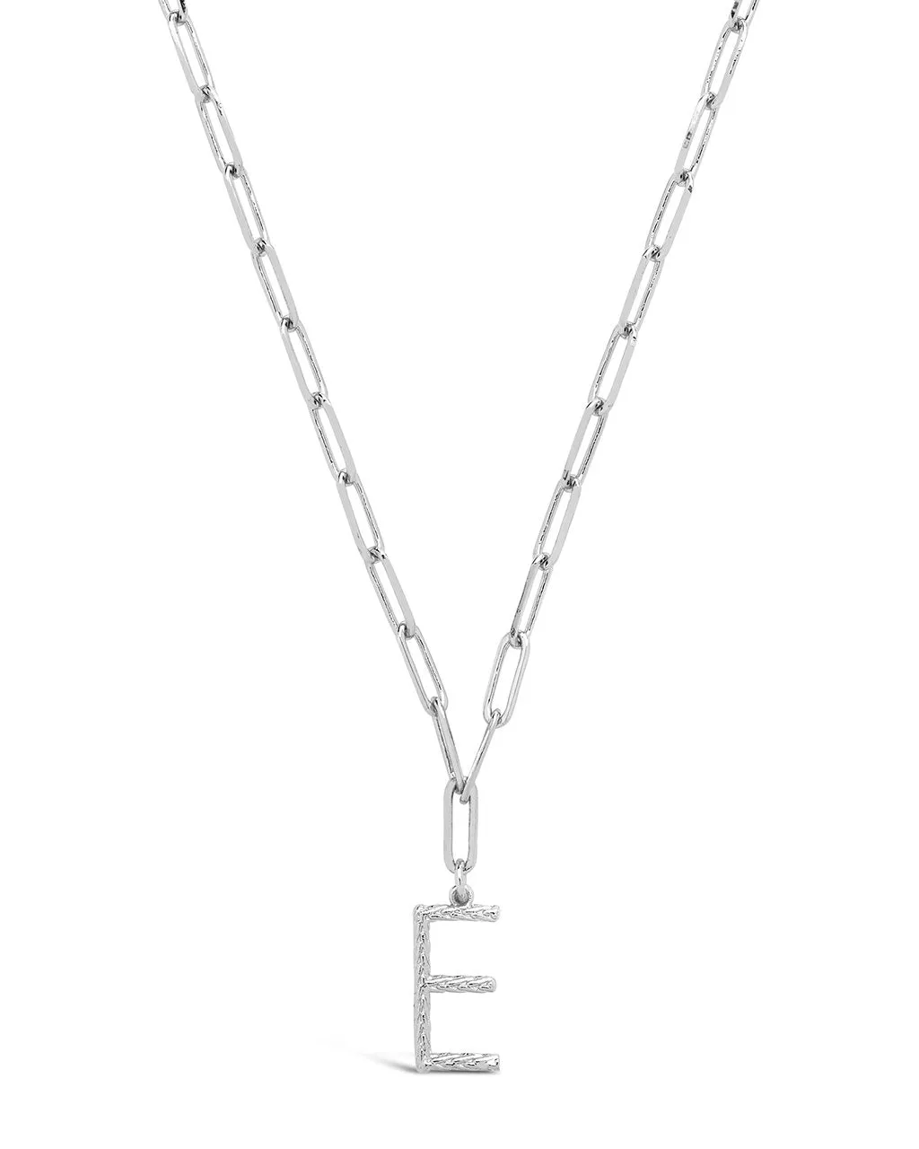Braided Initial Pendant Necklace