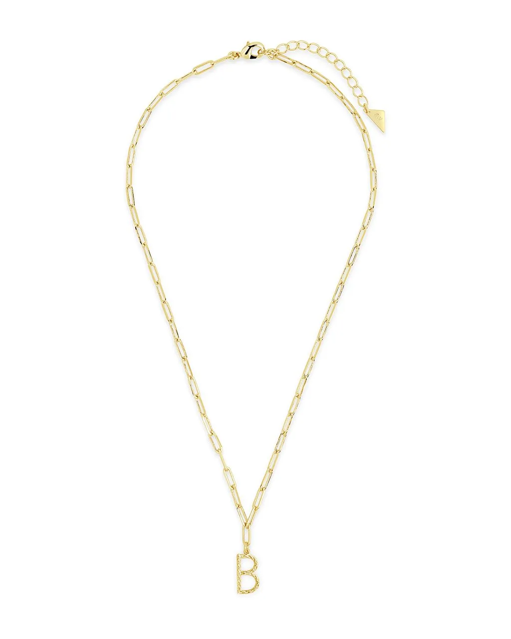 Braided Initial Pendant Necklace
