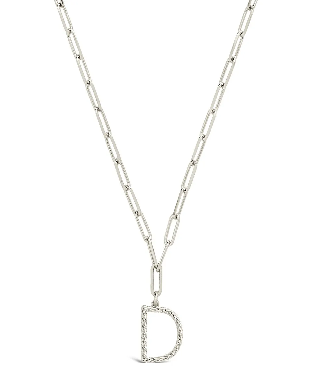 Braided Initial Pendant Necklace