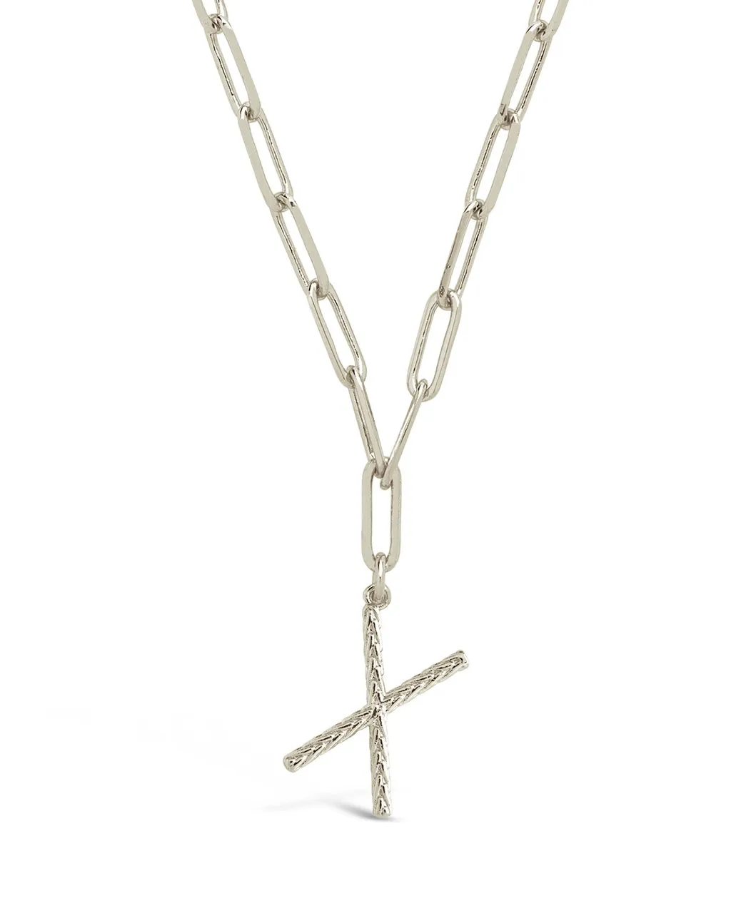 Braided Initial Pendant Necklace