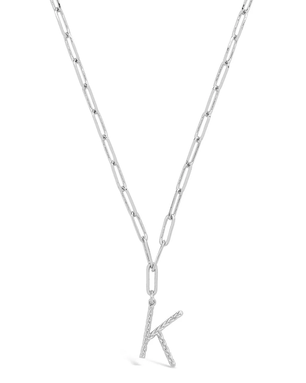 Braided Initial Pendant Necklace