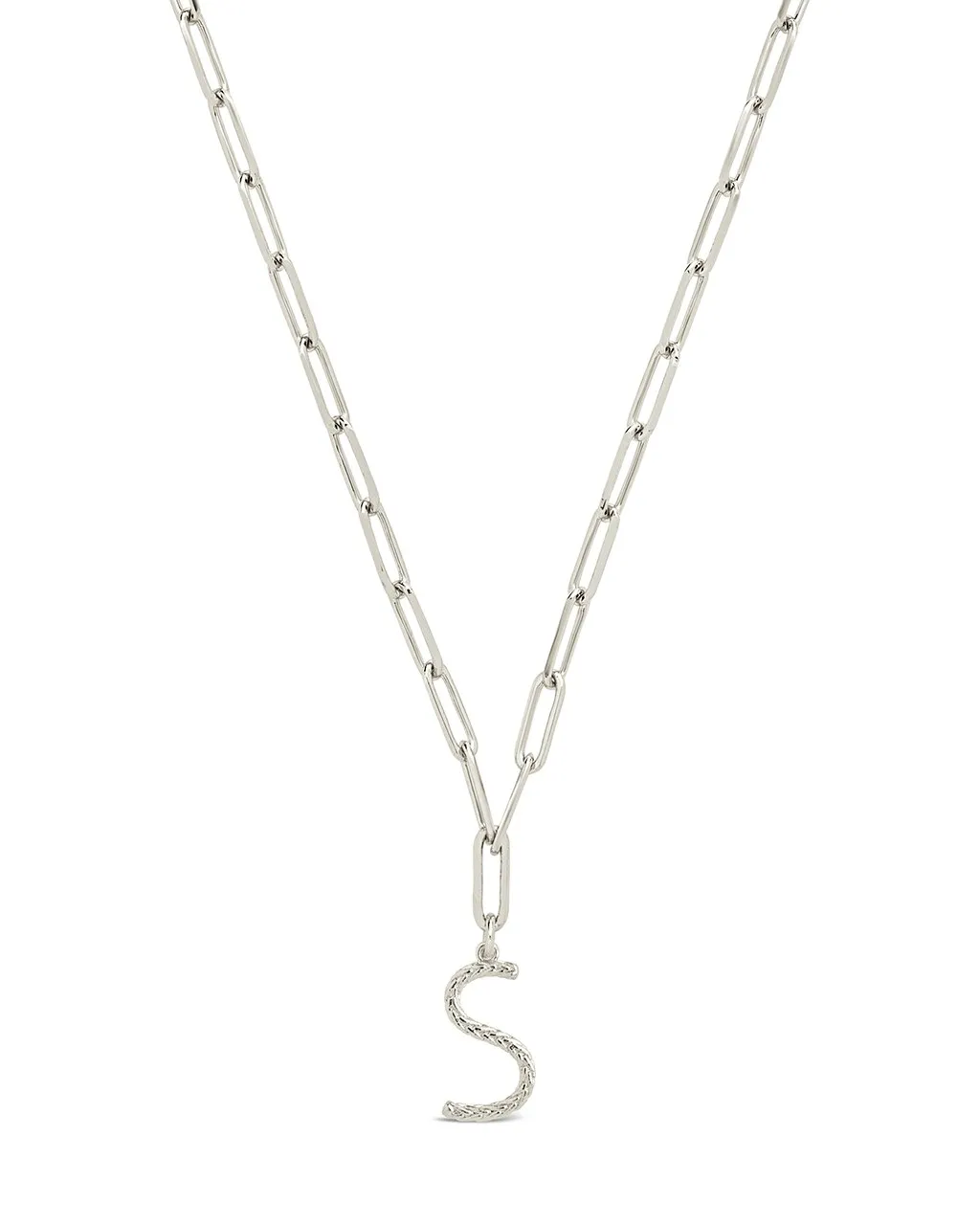 Braided Initial Pendant Necklace