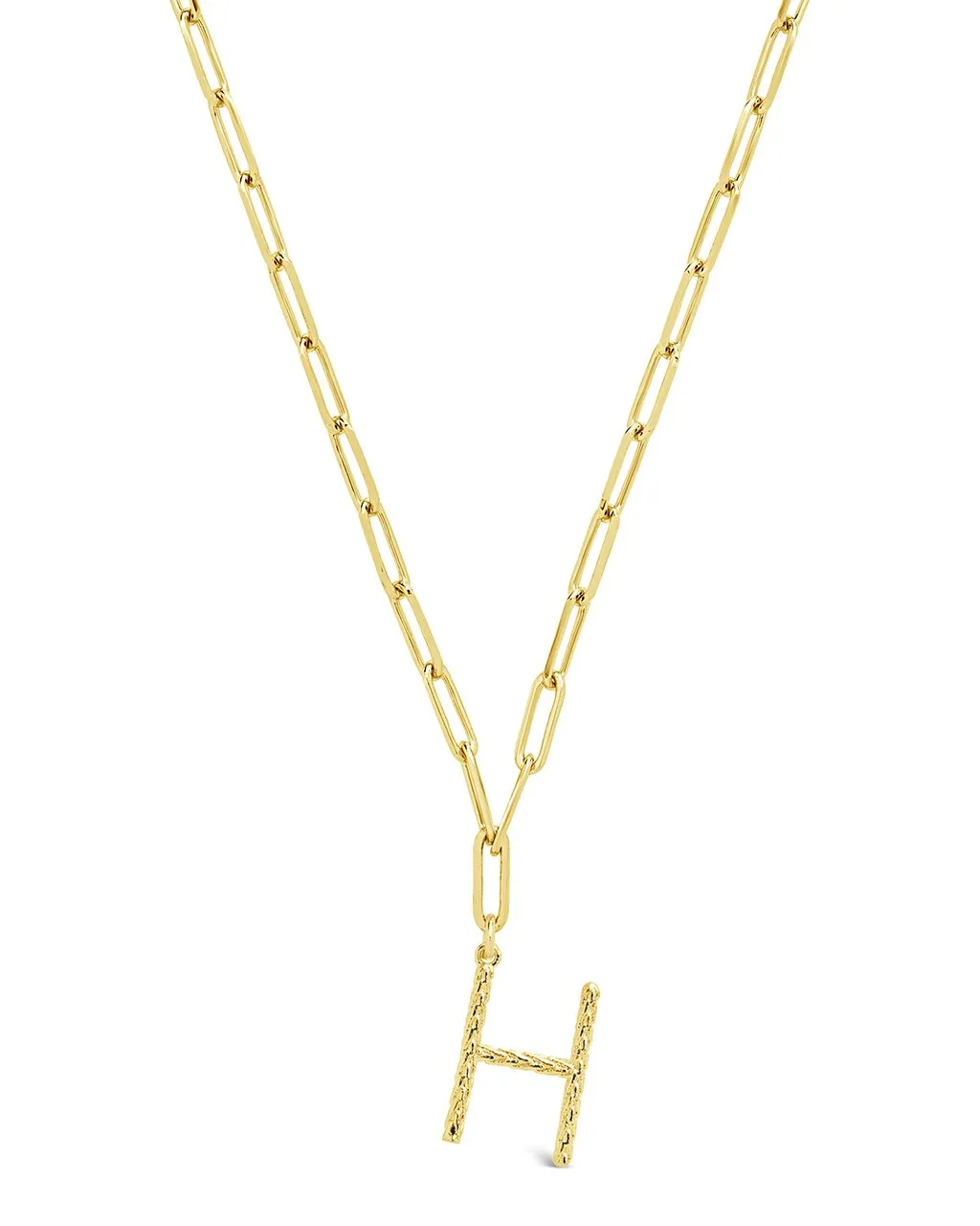 Braided Initial Pendant Necklace