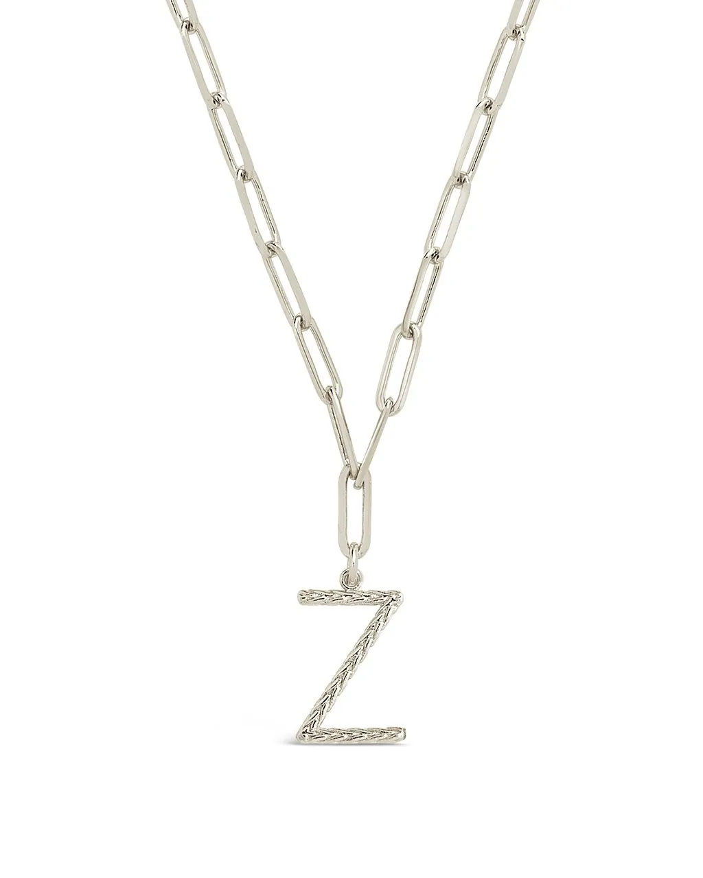 Braided Initial Pendant Necklace