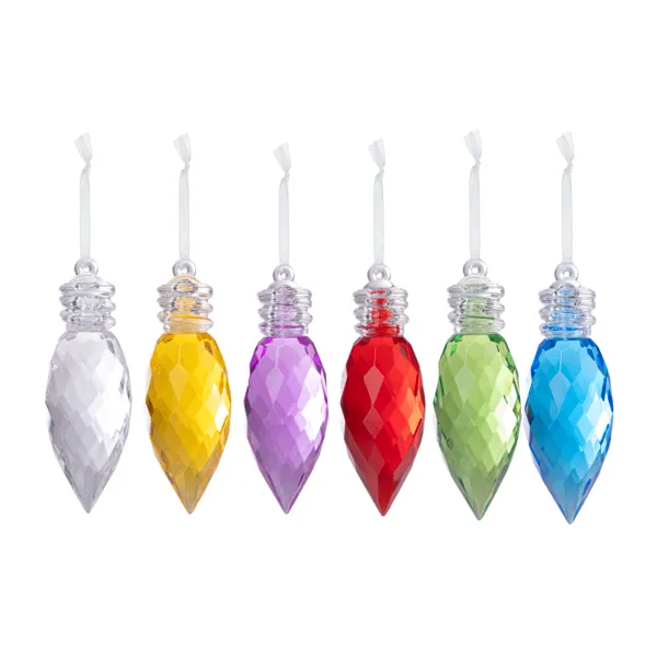 Luxurious C9 Purple Acrylic Crystal Ornament - Elegant Home Decor Accent